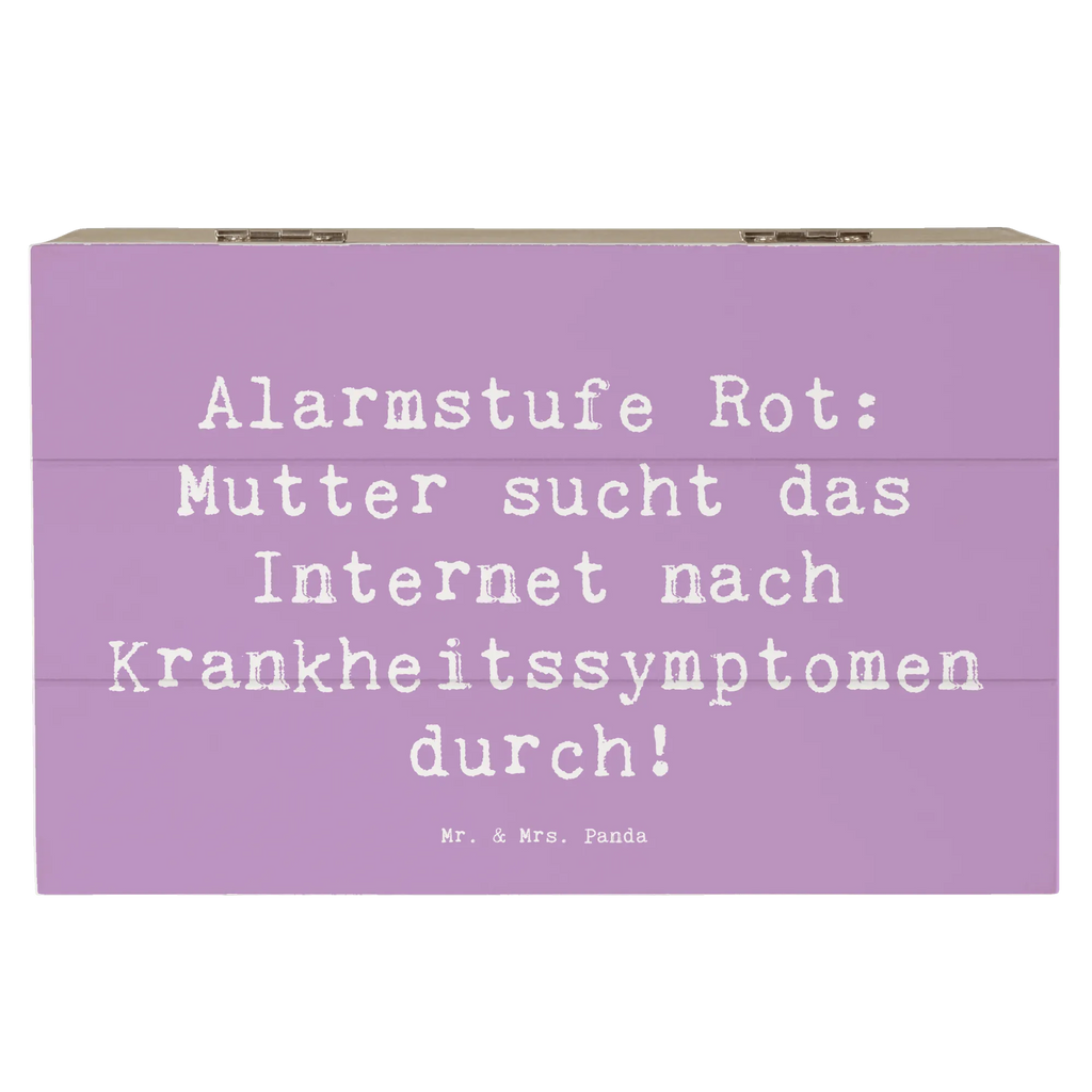 Wooden chest Saying Alarmstufe Rot: Mutter sucht das Internet nach Krankheitssymptomen durch! Erinnerungskiste, Erinnerungsbox, Kiste, Truhe, Aufbewahrungsbox, Geschenkbox, Holzkiste, Geschenkdose, Schatzkiste, Schatulle, Dekokiste, XXL, Familie, Vatertag, Muttertag, Bruder, Schwester, Mama, Papa, Oma, Opa