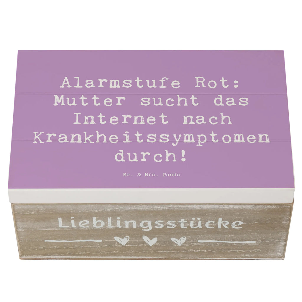 Wooden chest Saying Alarmstufe Rot: Mutter sucht das Internet nach Krankheitssymptomen durch! Erinnerungskiste, Erinnerungsbox, Kiste, Truhe, Aufbewahrungsbox, Geschenkbox, Holzkiste, Geschenkdose, Schatzkiste, Schatulle, Dekokiste, XXL, Familie, Vatertag, Muttertag, Bruder, Schwester, Mama, Papa, Oma, Opa