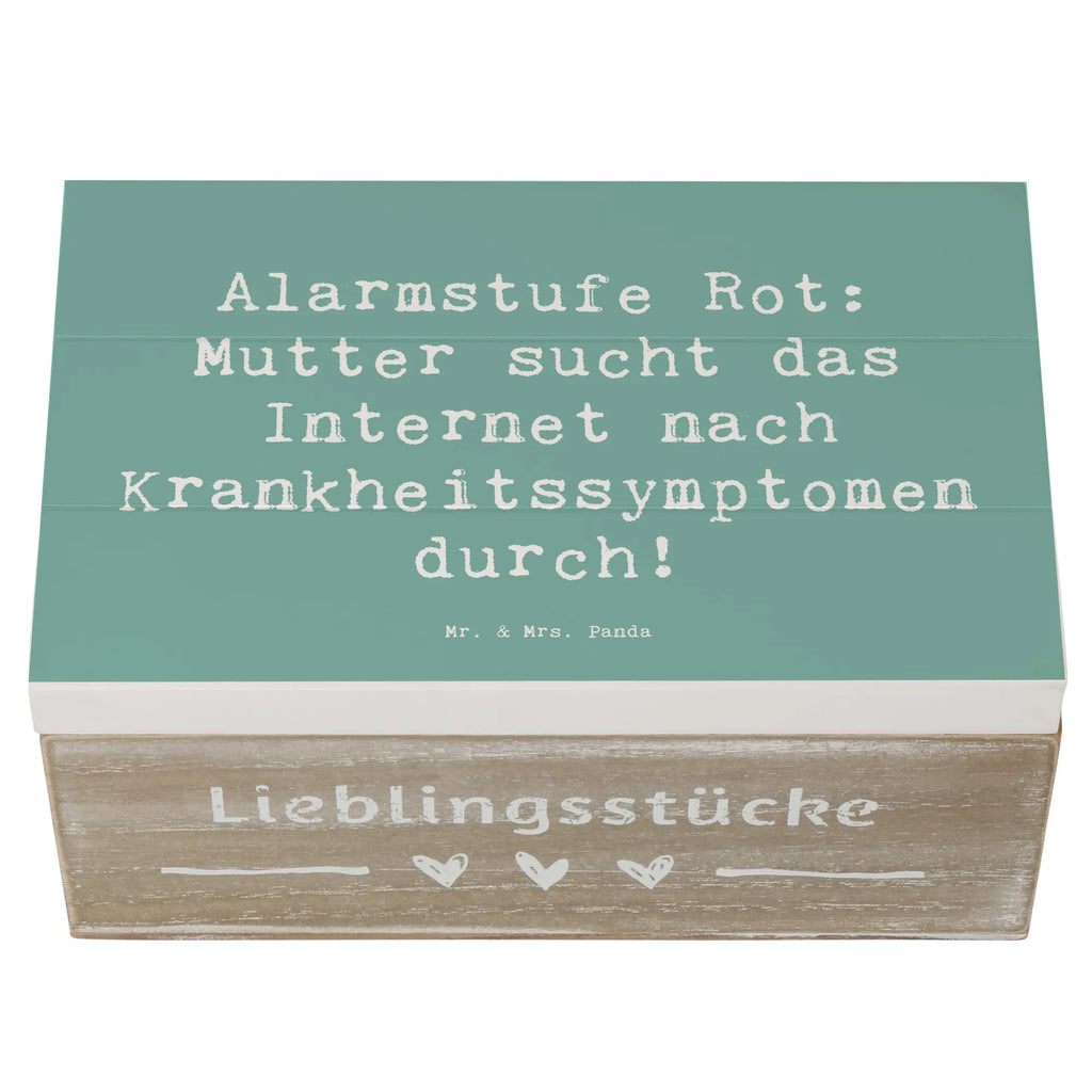 Wooden chest Saying Alarmstufe Rot: Mutter sucht das Internet nach Krankheitssymptomen durch! Erinnerungskiste, Erinnerungsbox, Kiste, Truhe, Aufbewahrungsbox, Geschenkbox, Holzkiste, Geschenkdose, Schatzkiste, Schatulle, Dekokiste, XXL, Familie, Vatertag, Muttertag, Bruder, Schwester, Mama, Papa, Oma, Opa