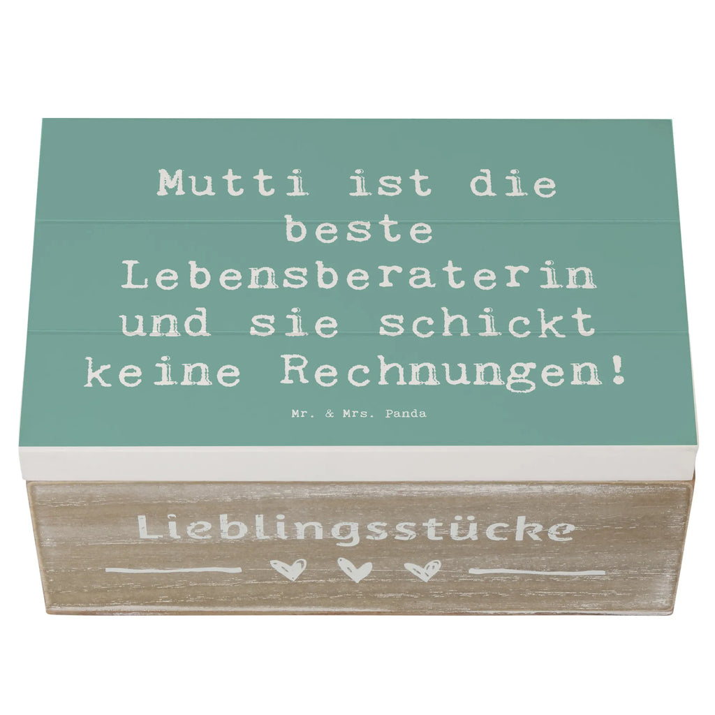 Holzkiste Spruch Mama Ratschläge XXL, Erinnerungskiste, Schatzkiste, Truhe, Aufbewahrungsbox, Dekokiste, Erinnerungsbox, Geschenkbox, Schatulle, Kiste, Geschenkdose, Holzkiste, Familie, Vatertag, Muttertag, Bruder, Schwester, Mama, Papa, Oma, Opa