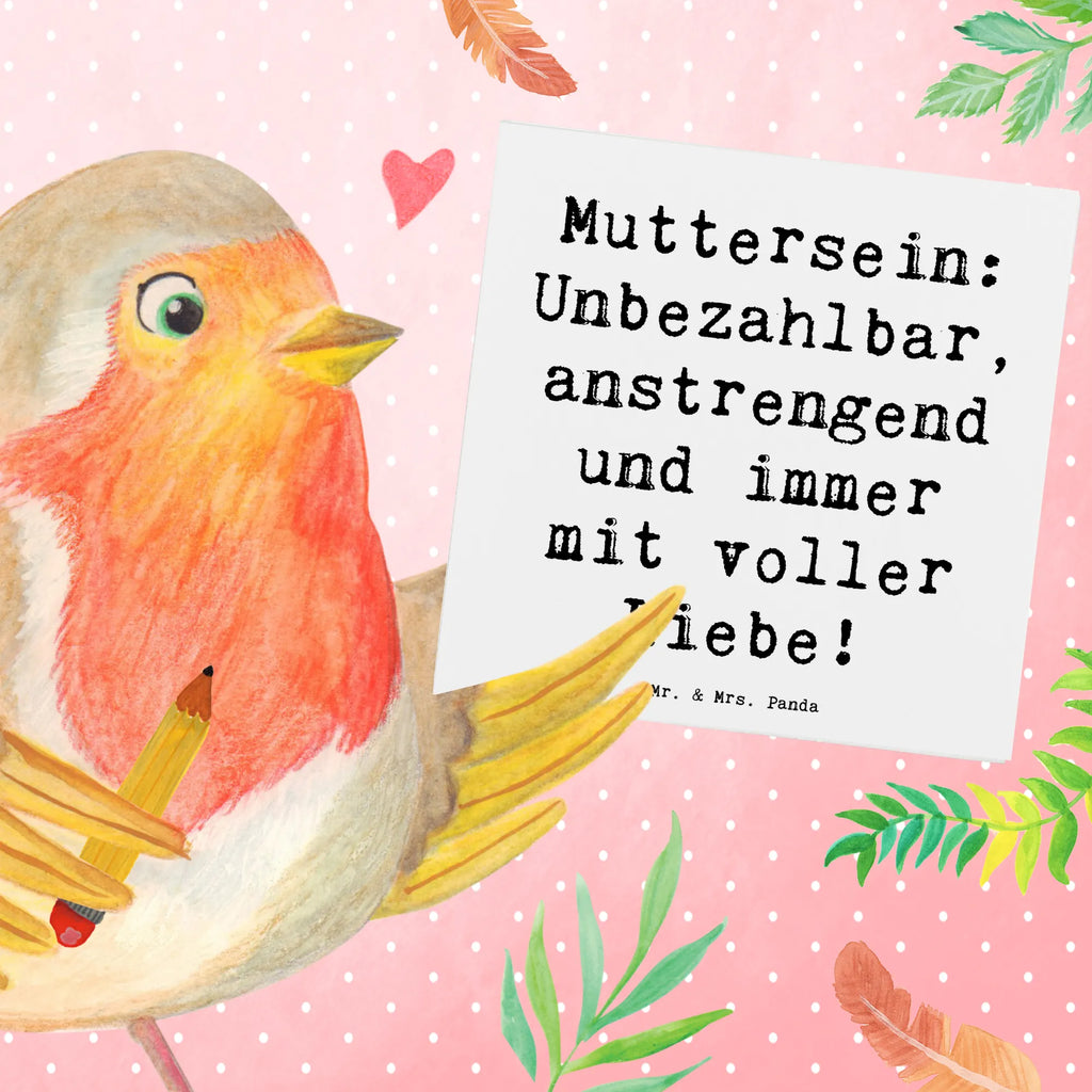 Deluxe Card Saying Muttersein: Unbezahlbar, anstrengend und immer mit voller Liebe! Glückwunschkarte, Karte, Grußkarte, Einladungskarte, Hochzeitskarte, Hochwertige Klappkarte, Klappkarte, Hochwertige Grußkarte, Geburtstagskarte, Familie, Vatertag, Muttertag, Bruder, Schwester, Mama, Papa, Oma, Opa