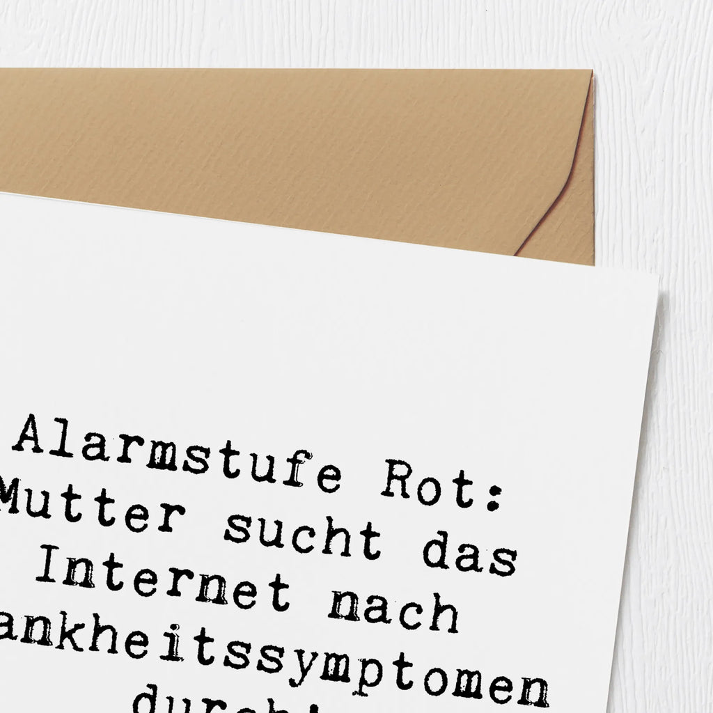 Deluxe Card Saying Alarmstufe Rot: Mutter sucht das Internet nach Krankheitssymptomen durch! Geburtstagskarte, Hochwertige Grußkarte, Karte, Hochwertige Klappkarte, Klappkarte, Hochzeitskarte, Einladungskarte, Glückwunschkarte, Grußkarte, Familie, Vatertag, Muttertag, Bruder, Schwester, Mama, Papa, Oma, Opa