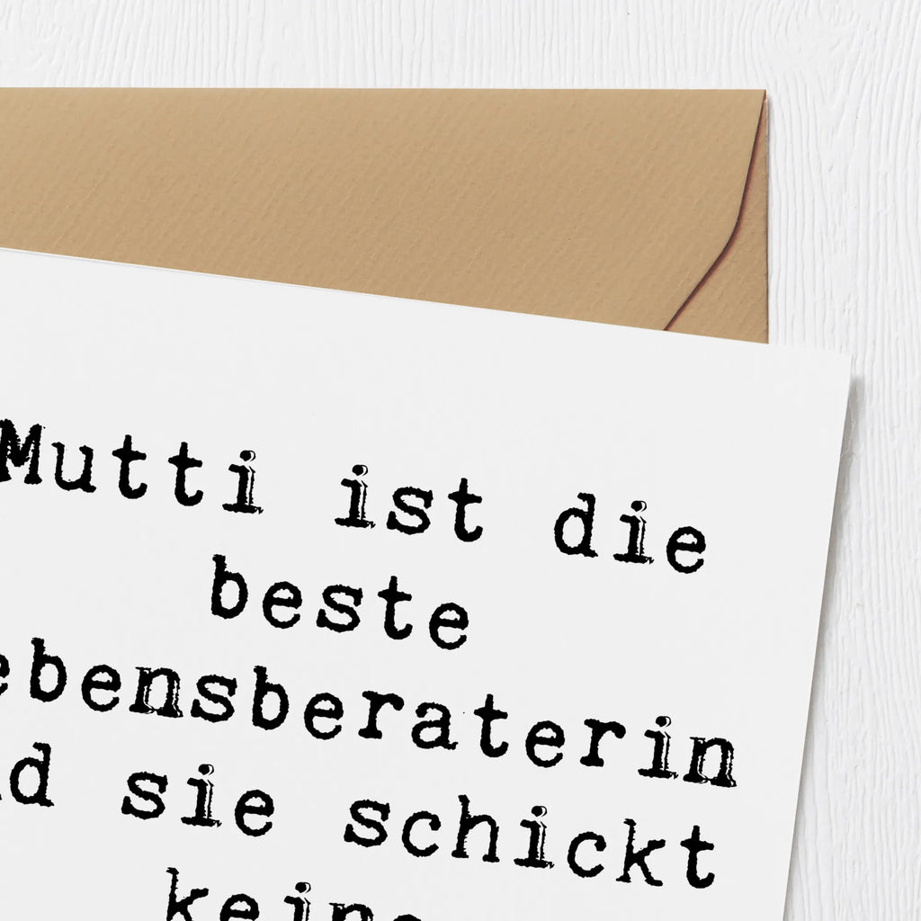 Deluxe Card Saying Mutti ist die beste Lebensberaterin und sie schickt keine Rechnungen! Geburtstagskarte, Karte, Glückwunschkarte, Hochwertige Grußkarte, Grußkarte, Hochwertige Klappkarte, Hochzeitskarte, Klappkarte, Einladungskarte, Familie, Vatertag, Muttertag, Bruder, Schwester, Mama, Papa, Oma, Opa