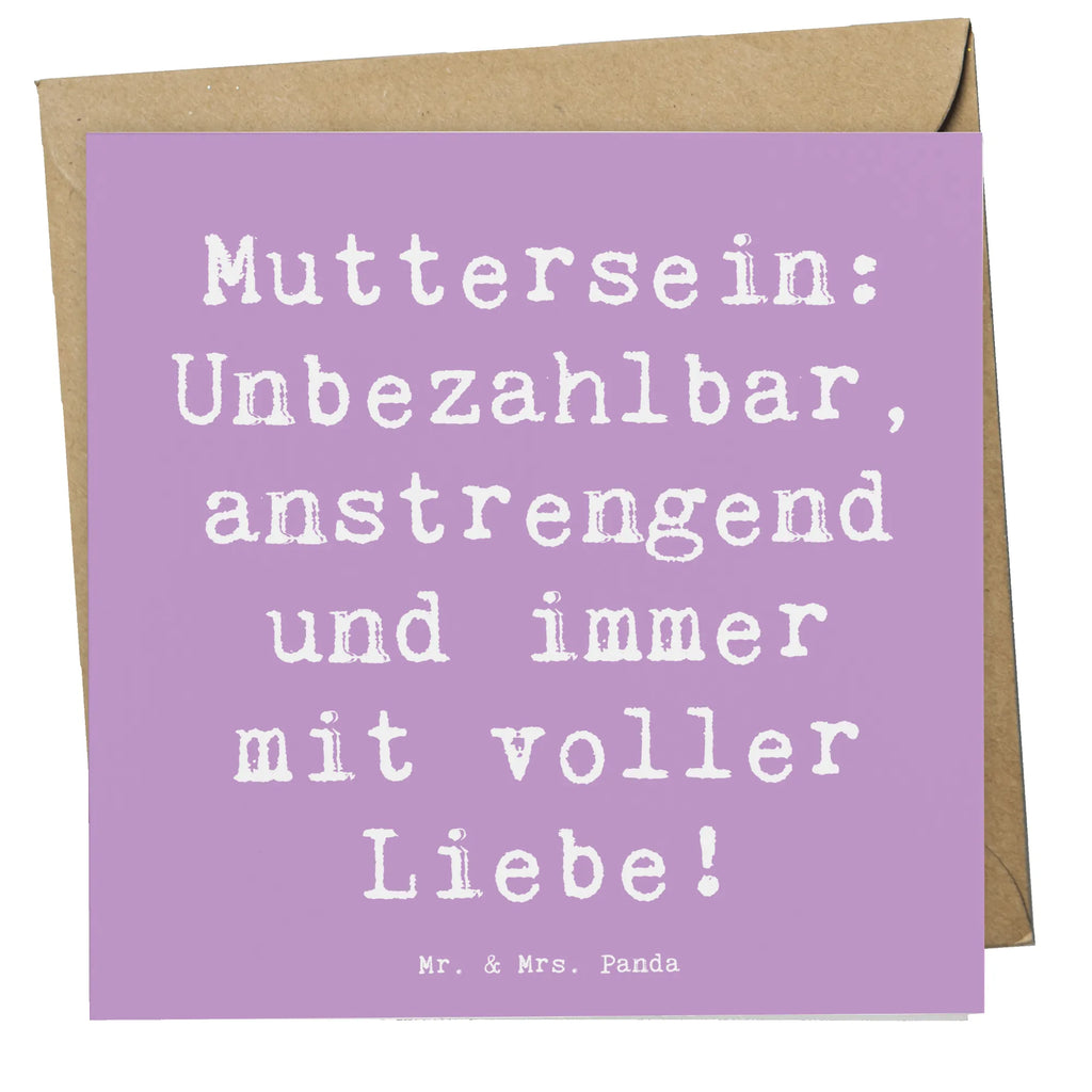 Deluxe Card Saying Muttersein: Unbezahlbar, anstrengend und immer mit voller Liebe! Glückwunschkarte, Karte, Grußkarte, Einladungskarte, Hochzeitskarte, Hochwertige Klappkarte, Klappkarte, Hochwertige Grußkarte, Geburtstagskarte, Familie, Vatertag, Muttertag, Bruder, Schwester, Mama, Papa, Oma, Opa