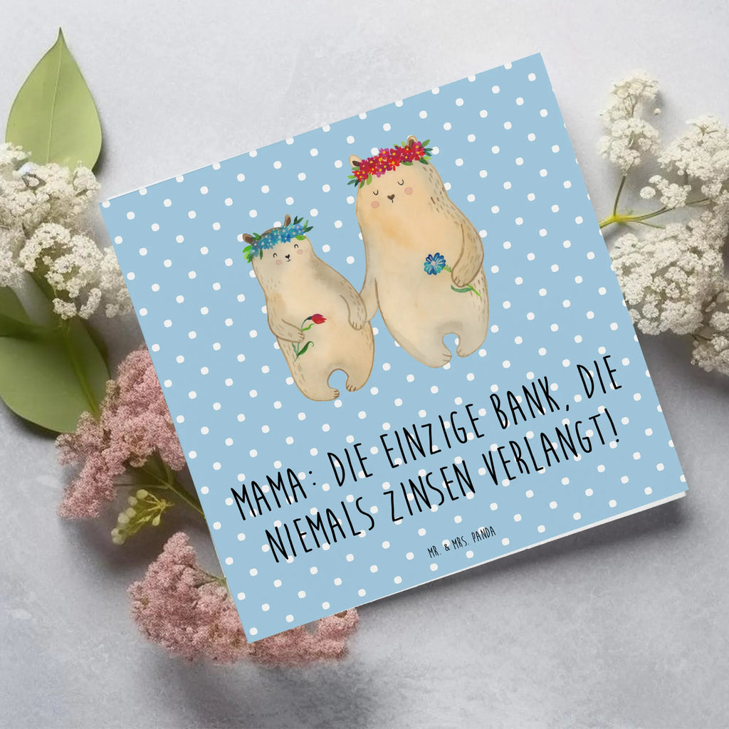 Deluxe Karte Mutter Bank Glückwunschkarte, Grußkarte, Klappkarte, Karte, Hochwertige Grußkarte, Hochwertige Klappkarte, Hochzeitskarte, Geburtstagskarte, Einladungskarte, Familie, Vatertag, Muttertag, Bruder, Schwester, Mama, Papa, Oma, Opa