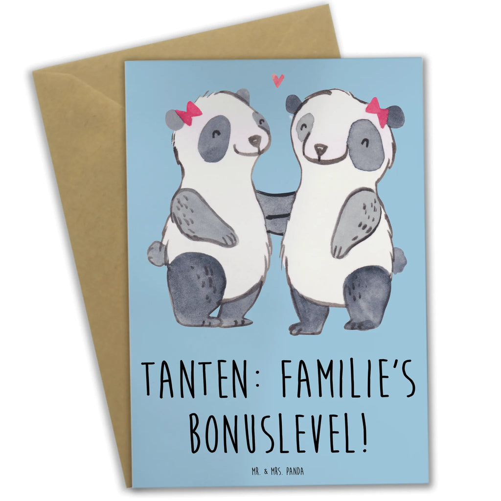 Greetings card Tanten: Familie's Bonuslevel! Einladungskarte, Grußkarte, Ansichtskarten, Karte, Klappkarte, Hochzeitskarte, Geburtstagskarte, Glückwunschkarte, Familie, Vatertag, Muttertag, Bruder, Schwester, Mama, Papa, Oma, Opa