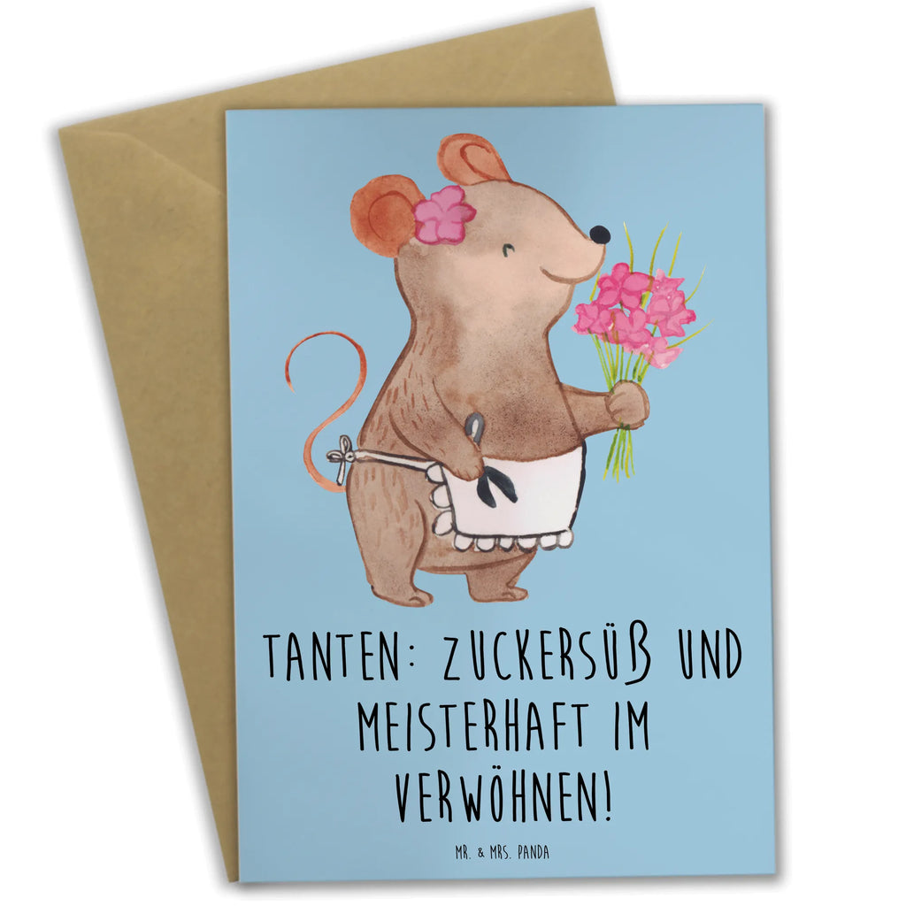 Grußkarte Tante Zuckersüß Ansichtskarten, Geburtstagskarte, Glückwunschkarte, Grußkarte, Klappkarte, Einladungskarte, Karte, Hochzeitskarte, Familie, Vatertag, Muttertag, Bruder, Schwester, Mama, Papa, Oma, Opa