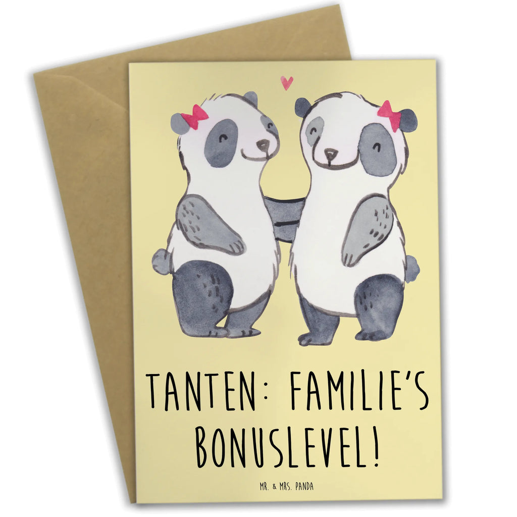 Greetings card Tanten: Familie's Bonuslevel! Einladungskarte, Grußkarte, Ansichtskarten, Karte, Klappkarte, Hochzeitskarte, Geburtstagskarte, Glückwunschkarte, Familie, Vatertag, Muttertag, Bruder, Schwester, Mama, Papa, Oma, Opa