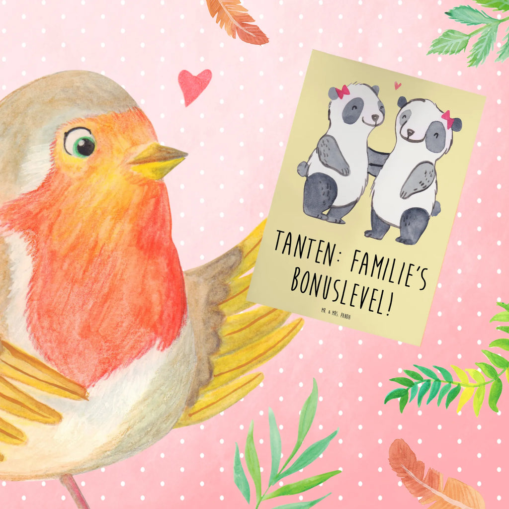 Greetings card Tanten: Familie's Bonuslevel! Einladungskarte, Grußkarte, Ansichtskarten, Karte, Klappkarte, Hochzeitskarte, Geburtstagskarte, Glückwunschkarte, Familie, Vatertag, Muttertag, Bruder, Schwester, Mama, Papa, Oma, Opa