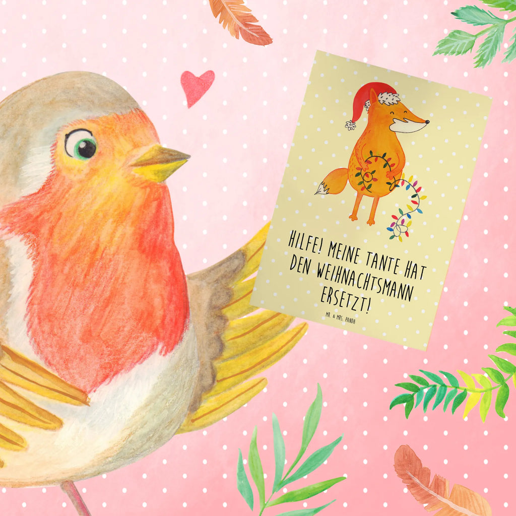 Greetings card Hilfe! Meine Tante hat den Weihnachtsmann ersetzt! Karte, Grußkarte, Glückwunschkarte, Hochzeitskarte, Ansichtskarten, Geburtstagskarte, Einladungskarte, Klappkarte, Familie, Vatertag, Muttertag, Bruder, Schwester, Mama, Papa, Oma, Opa