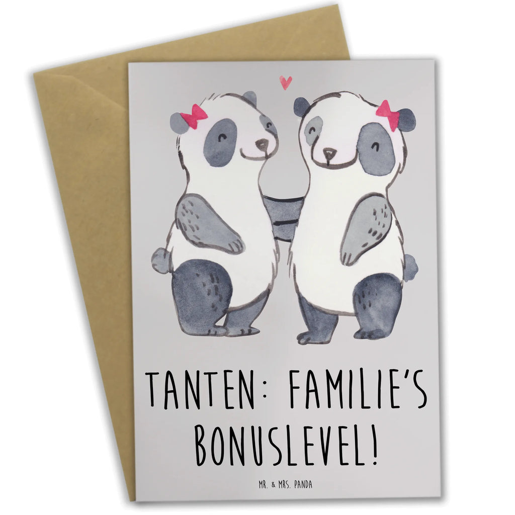 Greetings card Tanten: Familie's Bonuslevel! Einladungskarte, Grußkarte, Ansichtskarten, Karte, Klappkarte, Hochzeitskarte, Geburtstagskarte, Glückwunschkarte, Familie, Vatertag, Muttertag, Bruder, Schwester, Mama, Papa, Oma, Opa