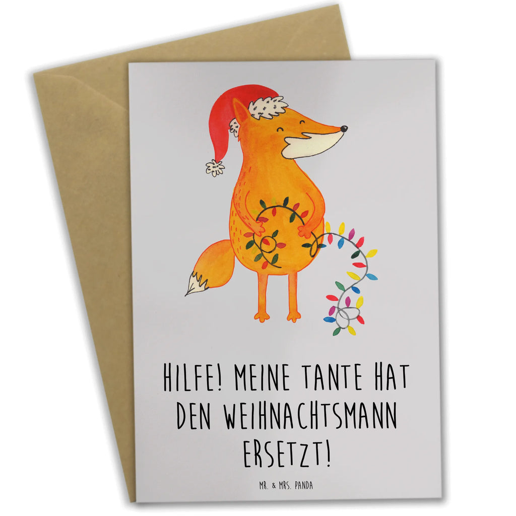 Greetings card Hilfe! Meine Tante hat den Weihnachtsmann ersetzt! Karte, Grußkarte, Glückwunschkarte, Hochzeitskarte, Ansichtskarten, Geburtstagskarte, Einladungskarte, Klappkarte, Familie, Vatertag, Muttertag, Bruder, Schwester, Mama, Papa, Oma, Opa