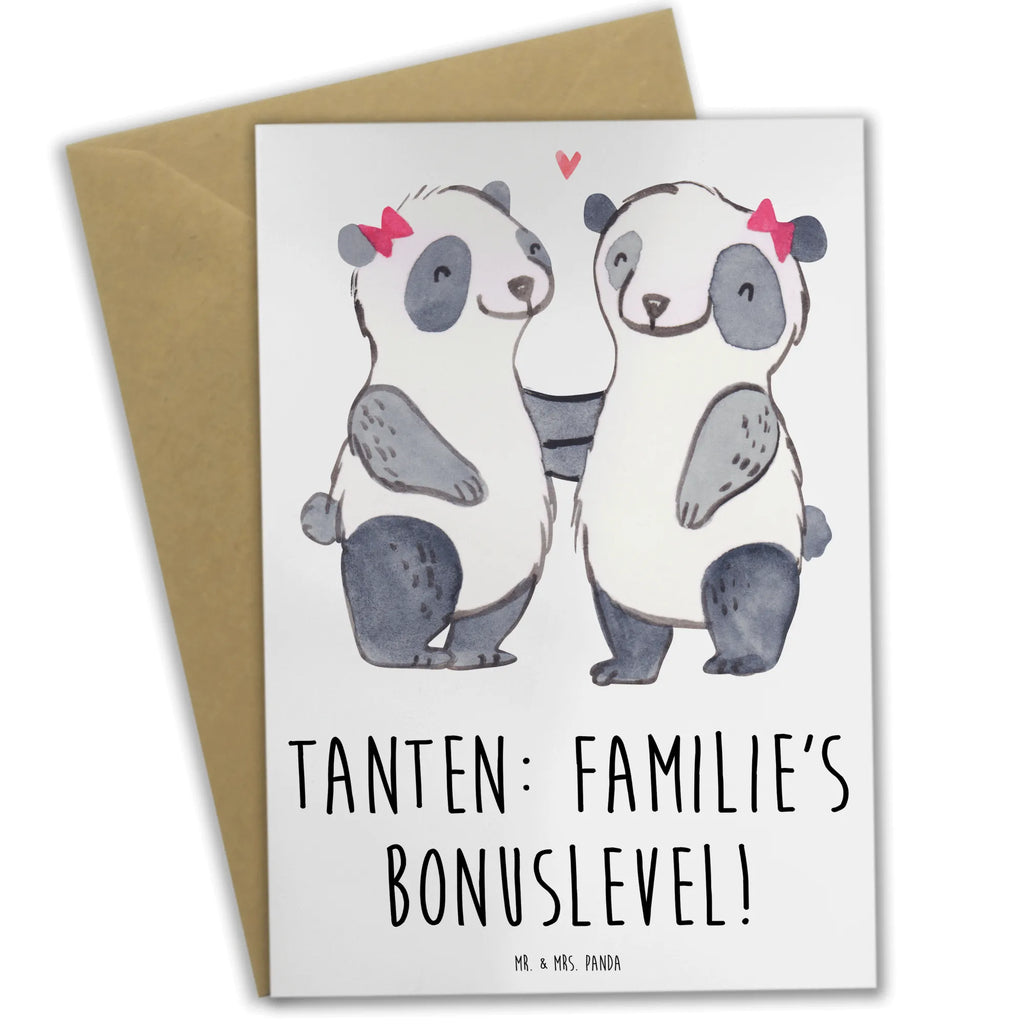 Greetings card Tanten: Familie's Bonuslevel! Einladungskarte, Grußkarte, Ansichtskarten, Karte, Klappkarte, Hochzeitskarte, Geburtstagskarte, Glückwunschkarte, Familie, Vatertag, Muttertag, Bruder, Schwester, Mama, Papa, Oma, Opa