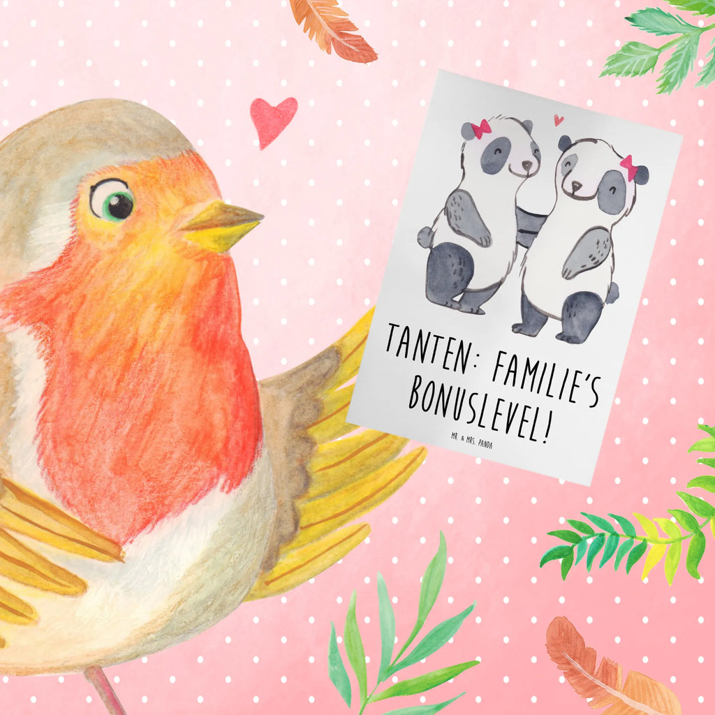 Greetings card Tanten: Familie's Bonuslevel! Einladungskarte, Grußkarte, Ansichtskarten, Karte, Klappkarte, Hochzeitskarte, Geburtstagskarte, Glückwunschkarte, Familie, Vatertag, Muttertag, Bruder, Schwester, Mama, Papa, Oma, Opa