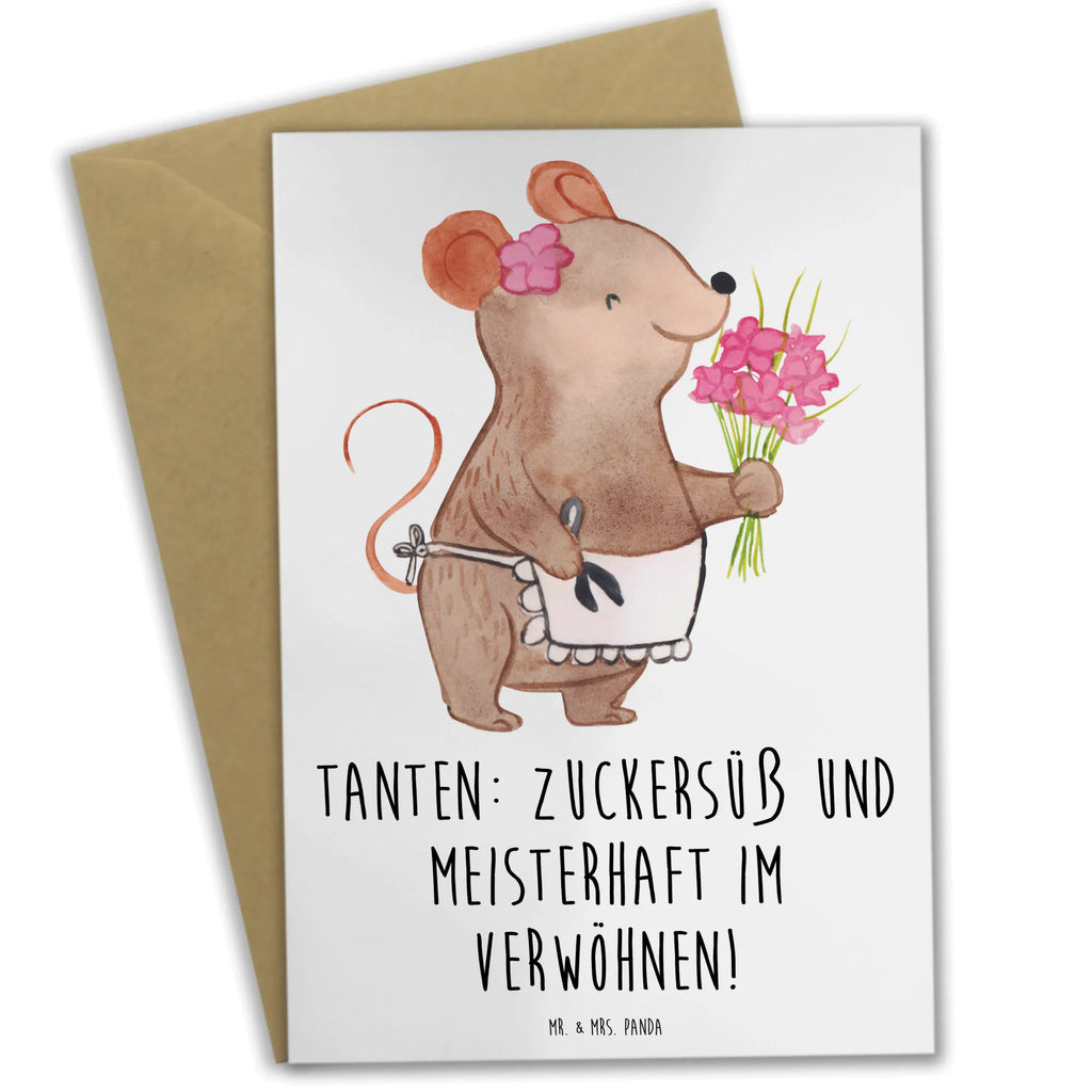 Grußkarte Tante Zuckersüß Ansichtskarten, Geburtstagskarte, Glückwunschkarte, Grußkarte, Klappkarte, Einladungskarte, Karte, Hochzeitskarte, Familie, Vatertag, Muttertag, Bruder, Schwester, Mama, Papa, Oma, Opa