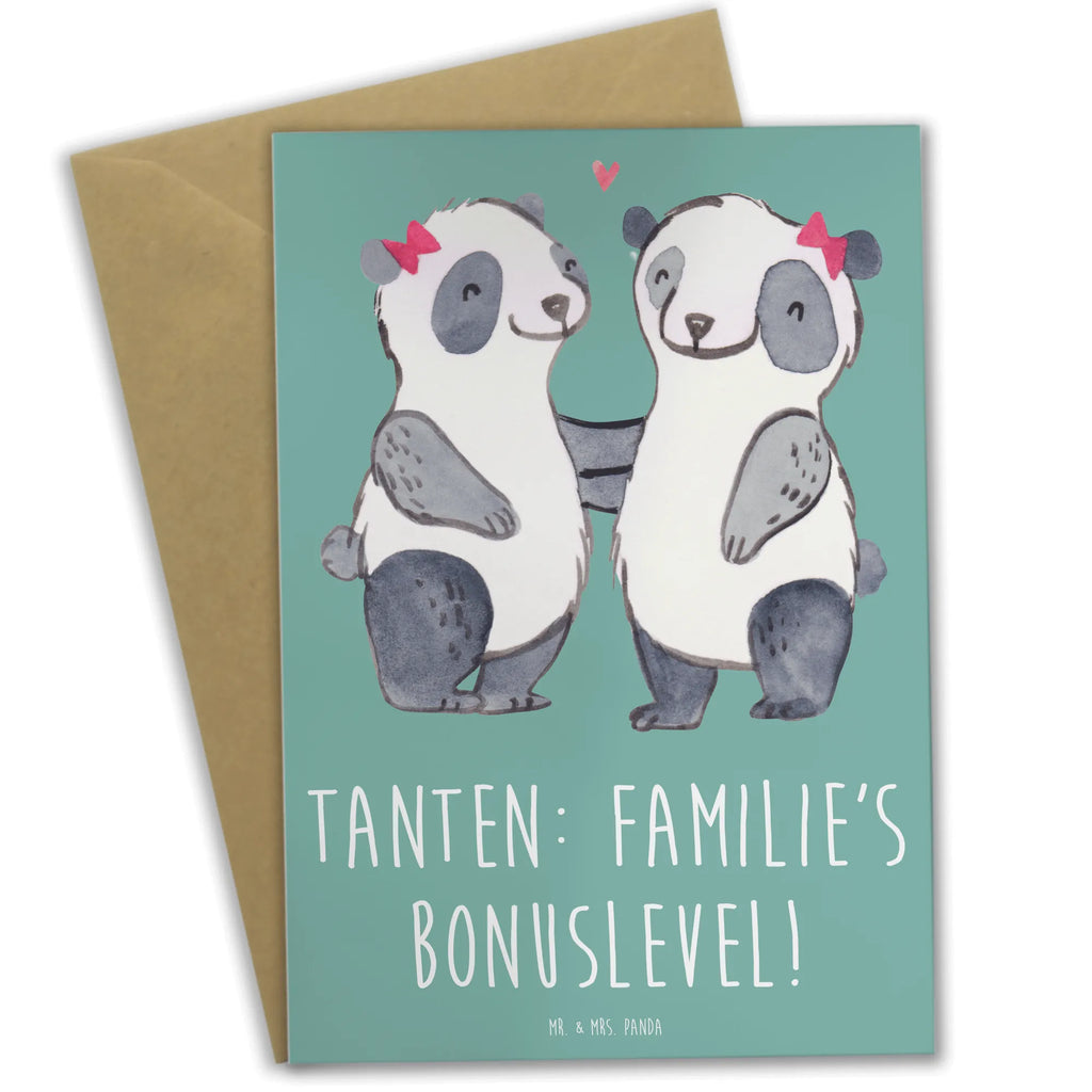 Greetings card Tanten: Familie's Bonuslevel! Einladungskarte, Grußkarte, Ansichtskarten, Karte, Klappkarte, Hochzeitskarte, Geburtstagskarte, Glückwunschkarte, Familie, Vatertag, Muttertag, Bruder, Schwester, Mama, Papa, Oma, Opa