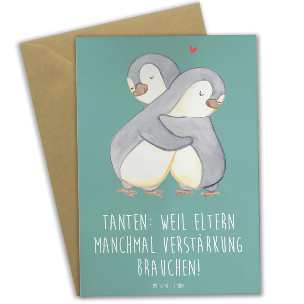 Greetings card Tanten: Weil Eltern manchmal Verstärkung brauchen! Glückwunschkarte, Klappkarte, Geburtstagskarte, Einladungskarte, Ansichtskarten, Karte, Hochzeitskarte, Grußkarte, Familie, Vatertag, Muttertag, Bruder, Schwester, Mama, Papa, Oma, Opa