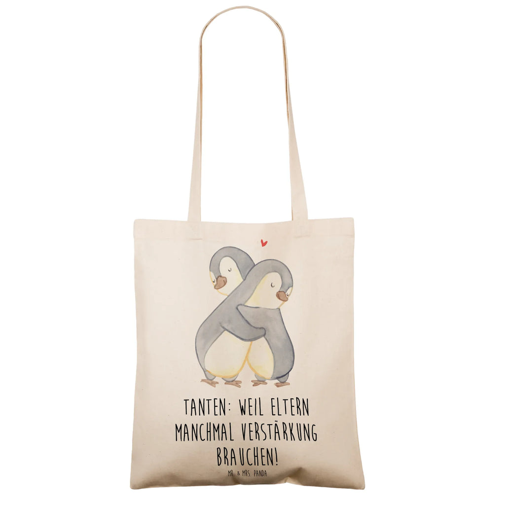 Tote bag Tanten: Weil Eltern manchmal Verstärkung brauchen! Shopper, Einkaufstüte, Tragetasche, Stofftasche, Beutel, Schultertasche, Stoffbeutel, Einkaufstasche, Beuteltasche, Badetasche, Strandtasche, Jutebeutel, Jutetasche, Laptoptasche, Umhängetasche, Tasche, Familie, Vatertag, Muttertag, Bruder, Schwester, Mama, Papa, Oma, Opa