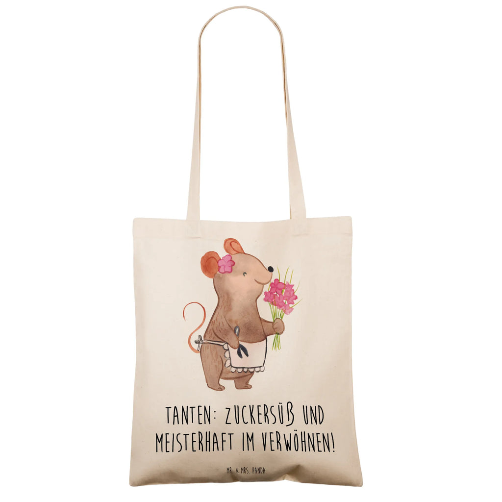 Tote bag Tanten: Zuckersüß und meisterhaft im Verwöhnen! Einkaufstasche, Tragetasche, Beutel, Tasche, Shopper, Stofftasche, Schultertasche, Jutebeutel, Stoffbeutel, Jutetasche, Umhängetasche, Laptoptasche, Strandtasche, Beuteltasche, Badetasche, Einkaufstüte, Familie, Vatertag, Muttertag, Bruder, Schwester, Mama, Papa, Oma, Opa