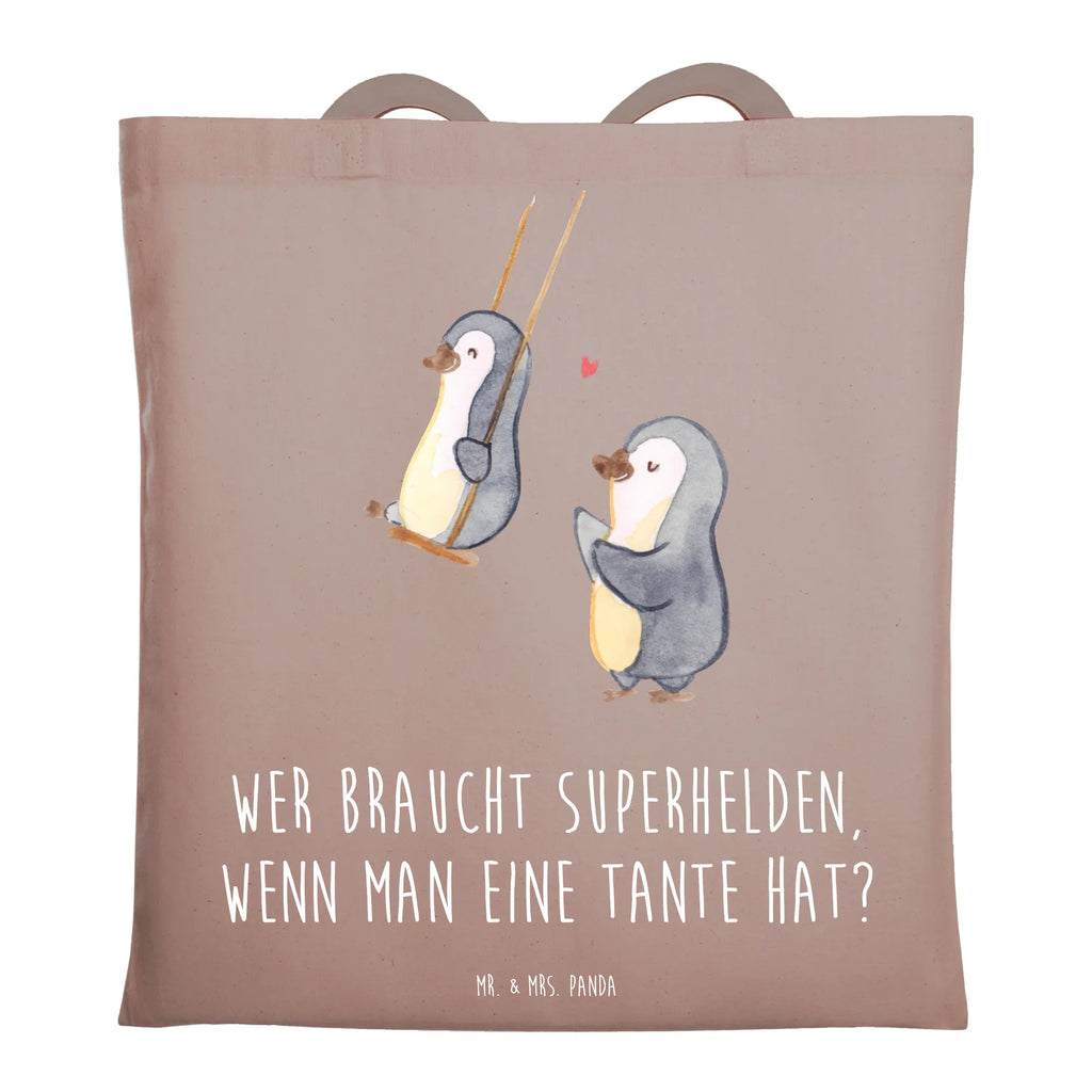 Tote bag Wer braucht Superhelden, wenn man eine Tante hat? Laptoptasche, Stoffbeutel, Strandtasche, Schultertasche, Einkaufstüte, Tasche, Tragetasche, Shopper, Beuteltasche, Badetasche, Jutetasche, Beutel, Jutebeutel, Einkaufstasche, Stofftasche, Umhängetasche, Familie, Vatertag, Muttertag, Bruder, Schwester, Mama, Papa, Oma, Opa