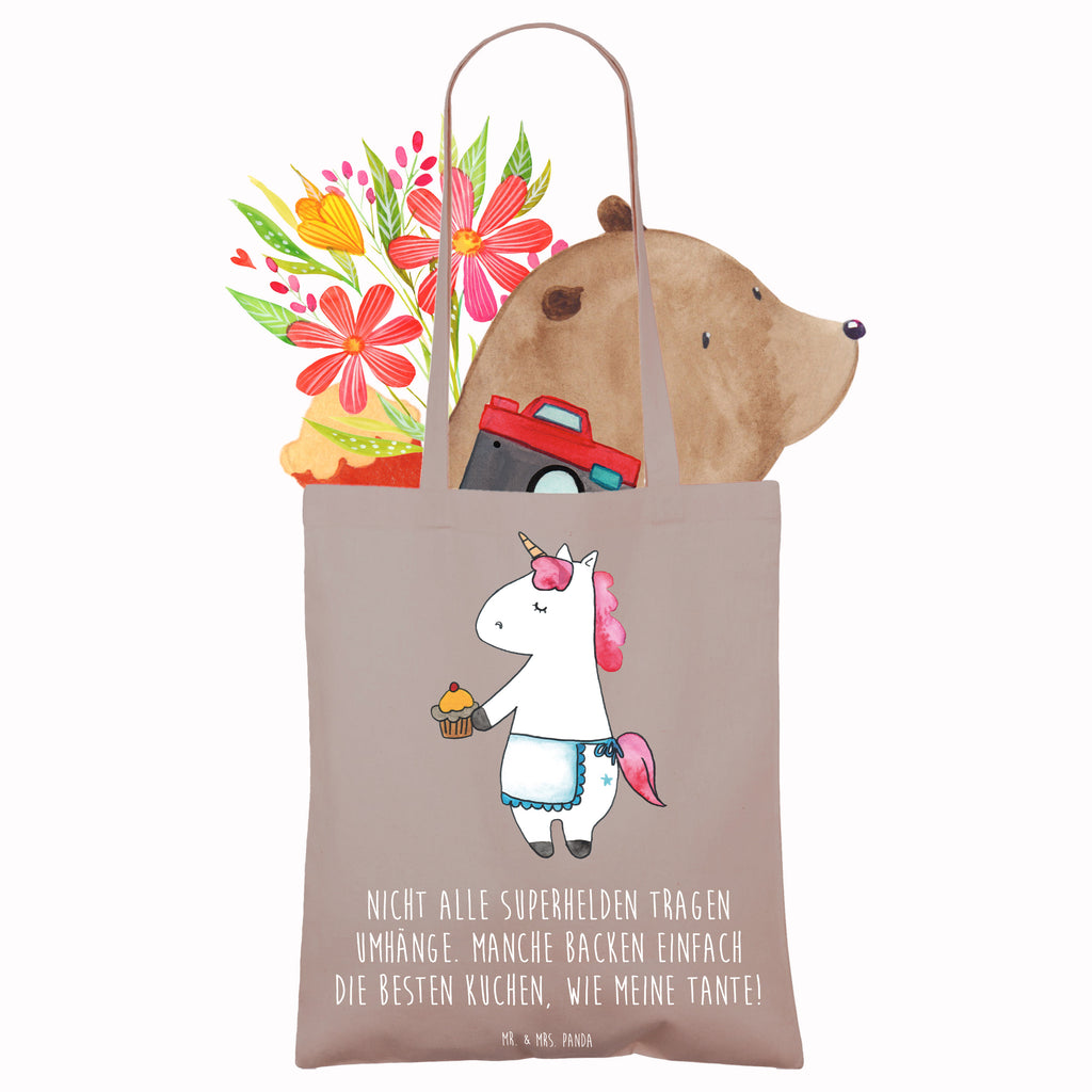 Tote bag Nicht alle Superhelden tragen Umhänge. Manche backen einfach die besten Kuchen, wie meine Tante! Stofftasche, Einkaufstüte, Jutebeutel, Badetasche, Strandtasche, Beutel, Einkaufstasche, Stoffbeutel, Tragetasche, Beuteltasche, Jutetasche, Laptoptasche, Umhängetasche, Tasche, Shopper, Schultertasche, Familie, Vatertag, Muttertag, Bruder, Schwester, Mama, Papa, Oma, Opa