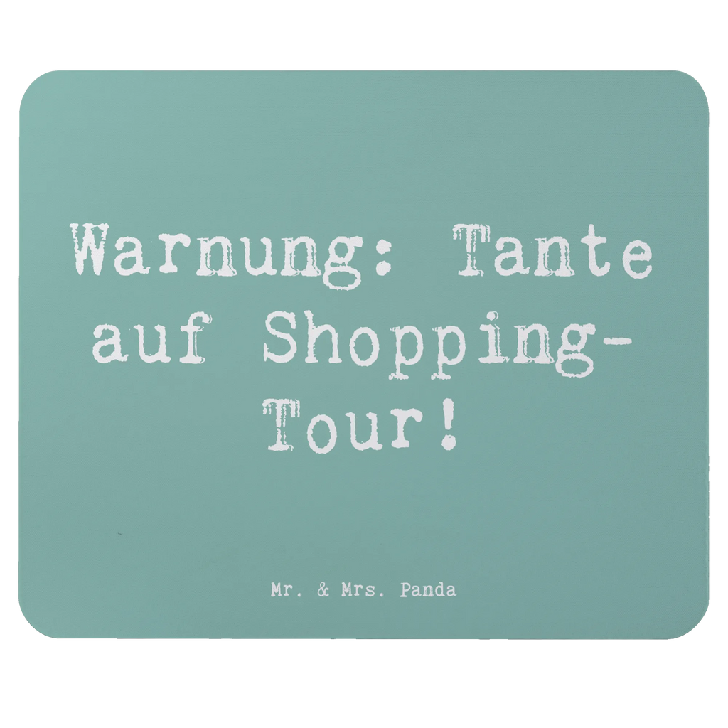 Mouse mat Saying Warnung: Tante auf Shopping-Tour! Mousepad, Computer zubehör, Büroausstattung, PC Zubehör, Arbeitszimmer, Mauspad, Einzigartiges Mauspad, Designer Mauspad, Mausunterlage, Mauspad Büro, Familie, Vatertag, Muttertag, Bruder, Schwester, Mama, Papa, Oma, Opa
