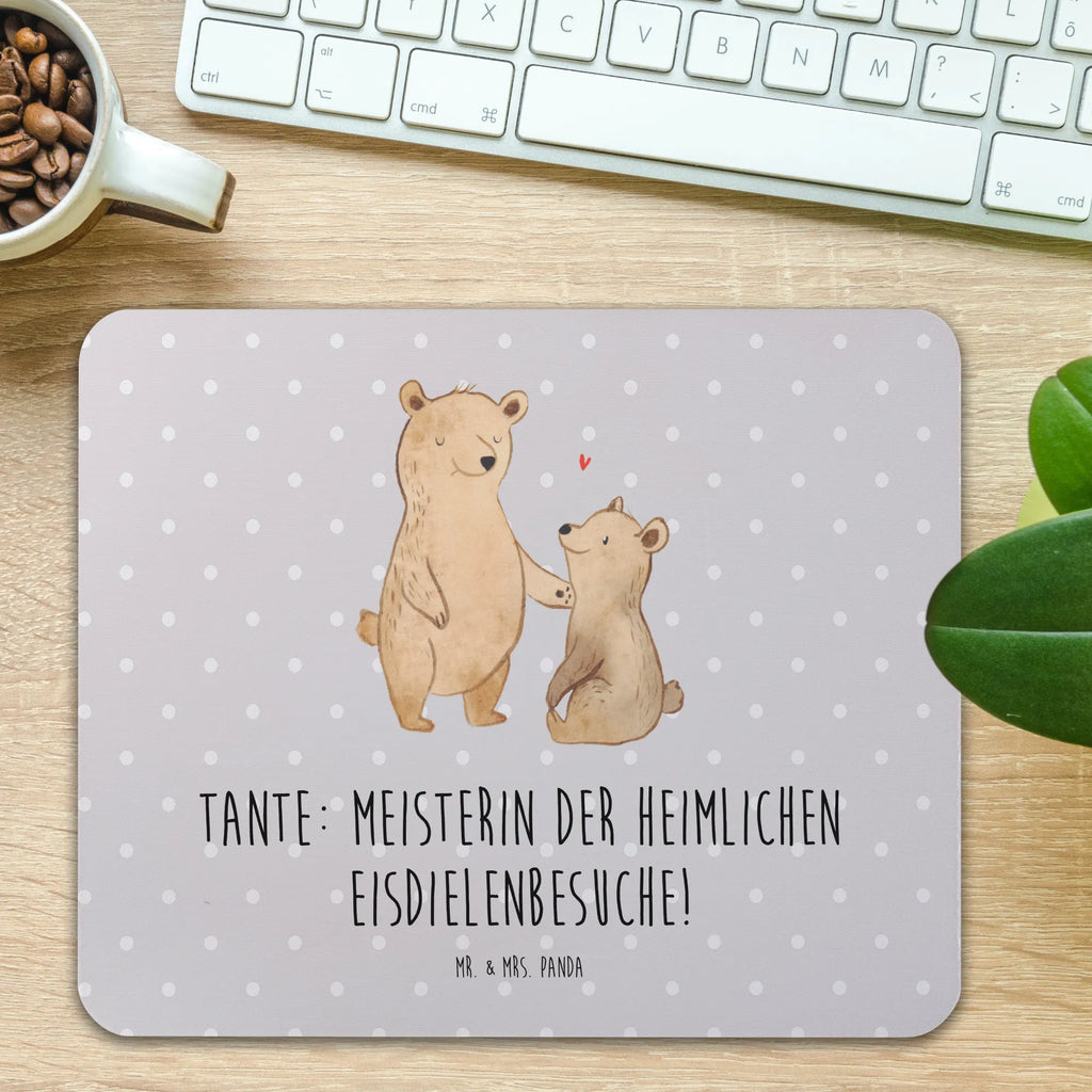 Mouse mat Tante: Meisterin der heimlichen Eisdielenbesuche! Büroausstattung, Computer zubehör, Arbeitszimmer, Designer Mauspad, Mauspad Büro, Mousepad, PC Zubehör, Mausunterlage, Einzigartiges Mauspad, Mauspad, Familie, Vatertag, Muttertag, Bruder, Schwester, Mama, Papa, Oma, Opa