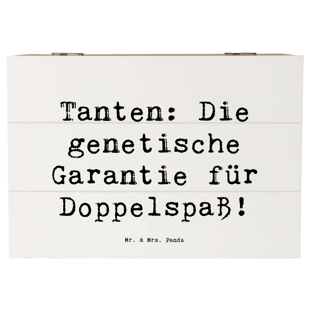 Holzkiste Spruch Tanten Doppelspaß Erinnerungsbox, XXL, Kiste, Aufbewahrungsbox, Schatulle, Geschenkdose, Geschenkbox, Holzkiste, Erinnerungskiste, Dekokiste, Schatzkiste, Truhe, Familie, Vatertag, Muttertag, Bruder, Schwester, Mama, Papa, Oma, Opa