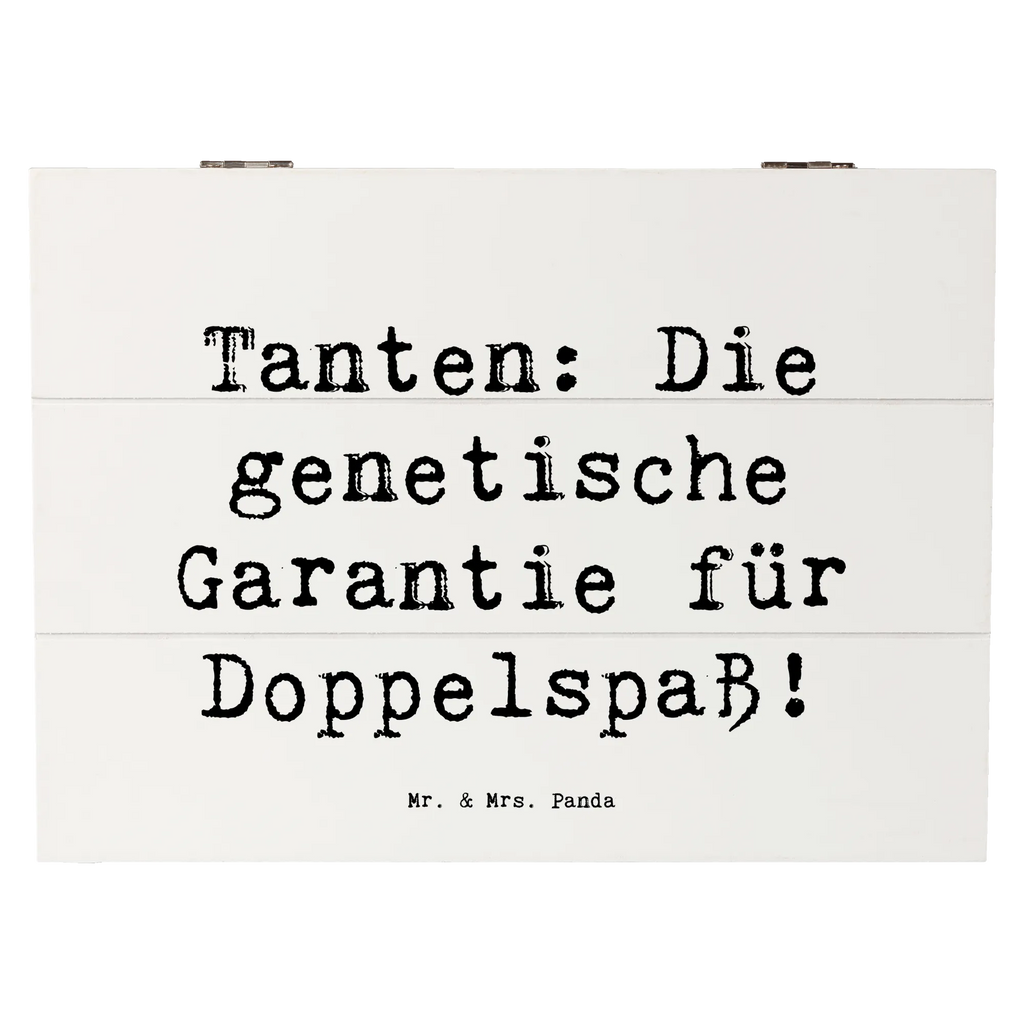 Holzkiste Spruch Tanten Doppelspaß Erinnerungsbox, XXL, Kiste, Aufbewahrungsbox, Schatulle, Geschenkdose, Geschenkbox, Holzkiste, Erinnerungskiste, Dekokiste, Schatzkiste, Truhe, Familie, Vatertag, Muttertag, Bruder, Schwester, Mama, Papa, Oma, Opa