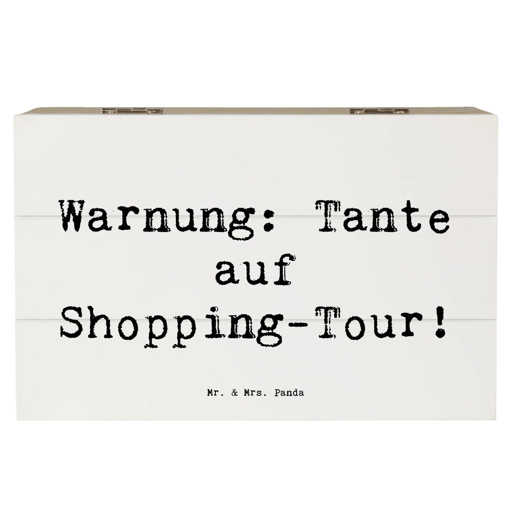 Wooden chest Saying Warnung: Tante auf Shopping-Tour! Kiste, XXL, Schatzkiste, Geschenkbox, Aufbewahrungsbox, Geschenkdose, Erinnerungskiste, Schatulle, Erinnerungsbox, Dekokiste, Truhe, Holzkiste, Familie, Vatertag, Muttertag, Bruder, Schwester, Mama, Papa, Oma, Opa