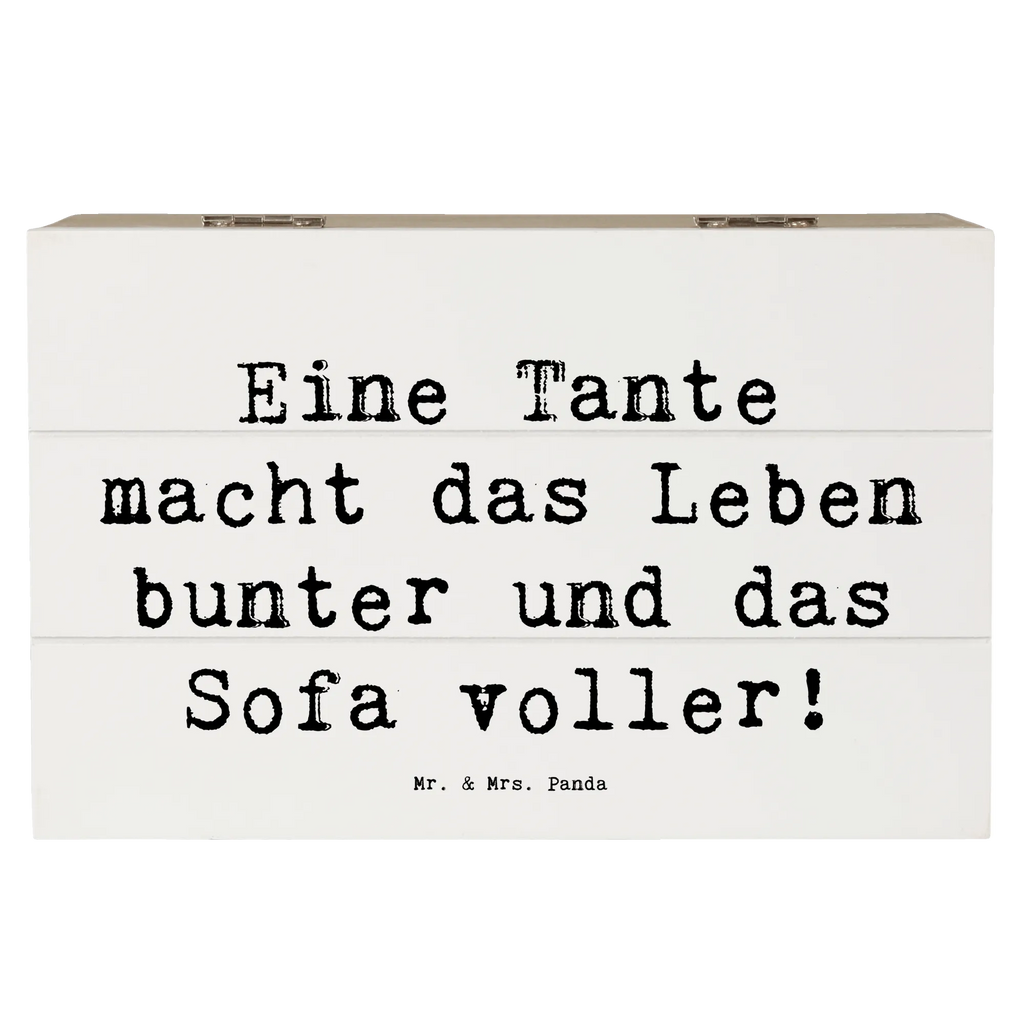 Wooden chest Saying Eine Tante macht das Leben bunter und das Sofa voller! Schatzkiste, Aufbewahrungsbox, Erinnerungskiste, Geschenkdose, Schatulle, Dekokiste, Holzkiste, Truhe, Geschenkbox, Erinnerungsbox, XXL, Kiste, Familie, Vatertag, Muttertag, Bruder, Schwester, Mama, Papa, Oma, Opa