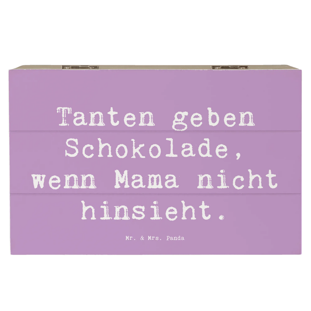 Holzkiste Spruch Tanten geben Schokolade, wenn Mama nicht hinsieht. Geschenkbox, Erinnerungskiste, Holzkiste, Dekokiste, Erinnerungsbox, Schatulle, Kiste, Schatzkiste, Geschenkdose, Truhe, Aufbewahrungsbox, XXL, Familie, Vatertag, Muttertag, Bruder, Schwester, Mama, Papa, Oma, Opa