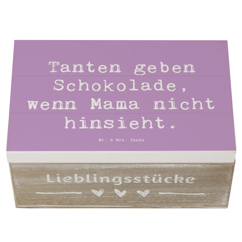Holzkiste Spruch Tanten geben Schokolade, wenn Mama nicht hinsieht. Geschenkbox, Erinnerungskiste, Holzkiste, Dekokiste, Erinnerungsbox, Schatulle, Kiste, Schatzkiste, Geschenkdose, Truhe, Aufbewahrungsbox, XXL, Familie, Vatertag, Muttertag, Bruder, Schwester, Mama, Papa, Oma, Opa