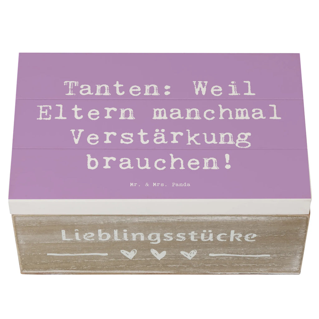 Wooden chest Saying Tanten: Weil Eltern manchmal Verstärkung brauchen! Erinnerungsbox, Geschenkdose, Truhe, Schatzkiste, Aufbewahrungsbox, Geschenkbox, Dekokiste, Kiste, Holzkiste, Erinnerungskiste, Schatulle, XXL, Familie, Vatertag, Muttertag, Bruder, Schwester, Mama, Papa, Oma, Opa