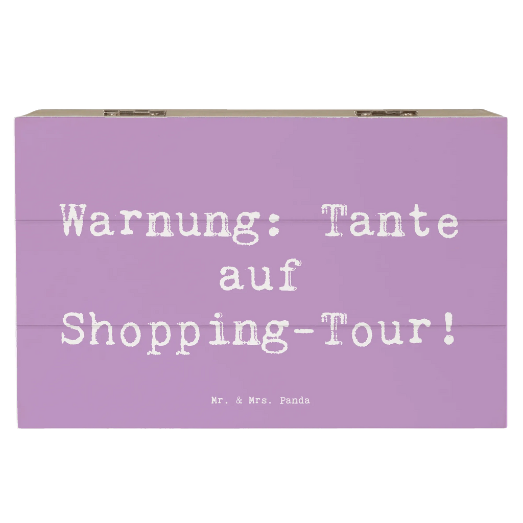 Wooden chest Saying Warnung: Tante auf Shopping-Tour! Kiste, XXL, Schatzkiste, Geschenkbox, Aufbewahrungsbox, Geschenkdose, Erinnerungskiste, Schatulle, Erinnerungsbox, Dekokiste, Truhe, Holzkiste, Familie, Vatertag, Muttertag, Bruder, Schwester, Mama, Papa, Oma, Opa