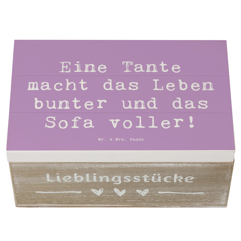Wooden chest Saying Eine Tante macht das Leben bunter und das Sofa voller! Schatzkiste, Aufbewahrungsbox, Erinnerungskiste, Geschenkdose, Schatulle, Dekokiste, Holzkiste, Truhe, Geschenkbox, Erinnerungsbox, XXL, Kiste, Familie, Vatertag, Muttertag, Bruder, Schwester, Mama, Papa, Oma, Opa