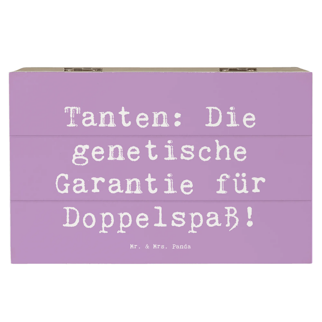 Holzkiste Spruch Tanten Doppelspaß Erinnerungsbox, XXL, Kiste, Aufbewahrungsbox, Schatulle, Geschenkdose, Geschenkbox, Holzkiste, Erinnerungskiste, Dekokiste, Schatzkiste, Truhe, Familie, Vatertag, Muttertag, Bruder, Schwester, Mama, Papa, Oma, Opa