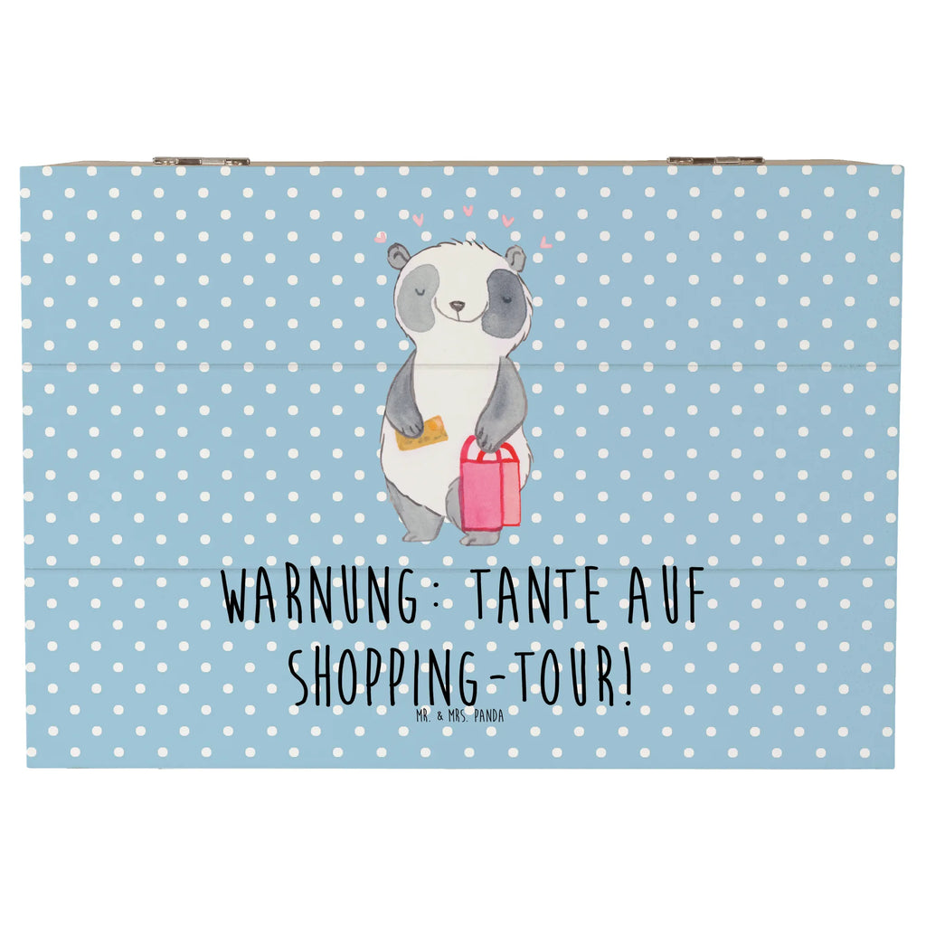 Holzkiste Tante Shopping Geschenkdose, Schatulle, Schatzkiste, Holzkiste, Dekokiste, Truhe, Aufbewahrungsbox, Erinnerungskiste, Kiste, XXL, Erinnerungsbox, Geschenkbox, Familie, Vatertag, Muttertag, Bruder, Schwester, Mama, Papa, Oma, Opa