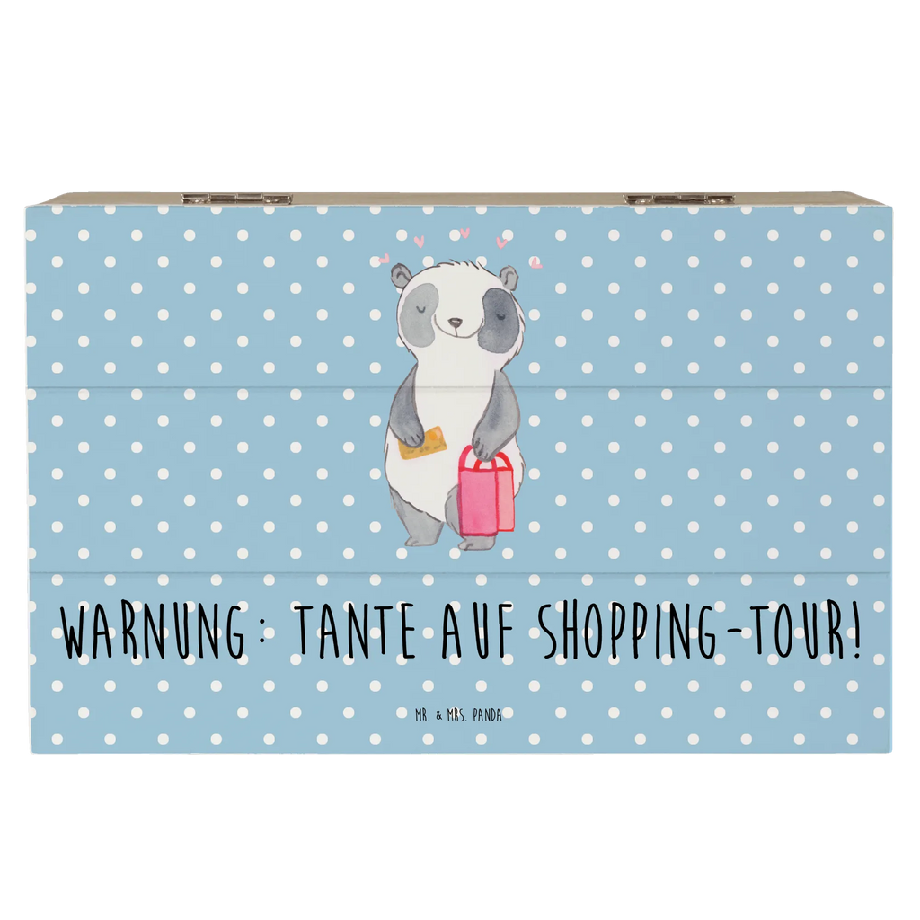 Holzkiste Tante Shopping Geschenkdose, Schatulle, Schatzkiste, Holzkiste, Dekokiste, Truhe, Aufbewahrungsbox, Erinnerungskiste, Kiste, XXL, Erinnerungsbox, Geschenkbox, Familie, Vatertag, Muttertag, Bruder, Schwester, Mama, Papa, Oma, Opa