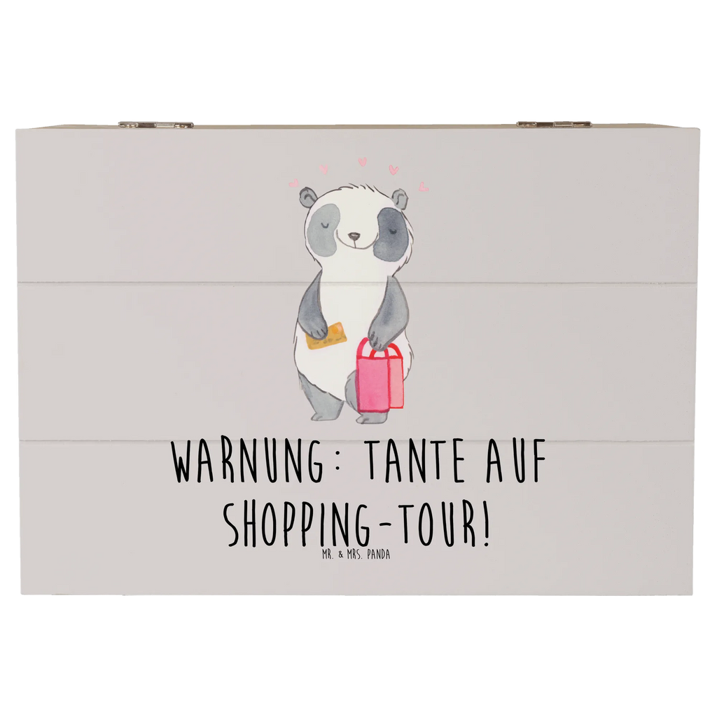 Holzkiste Tante Shopping Geschenkdose, Schatulle, Schatzkiste, Holzkiste, Dekokiste, Truhe, Aufbewahrungsbox, Erinnerungskiste, Kiste, XXL, Erinnerungsbox, Geschenkbox, Familie, Vatertag, Muttertag, Bruder, Schwester, Mama, Papa, Oma, Opa