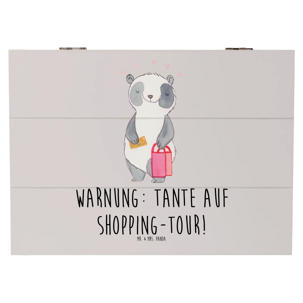 Holzkiste Tante Shopping Geschenkdose, Schatulle, Schatzkiste, Holzkiste, Dekokiste, Truhe, Aufbewahrungsbox, Erinnerungskiste, Kiste, XXL, Erinnerungsbox, Geschenkbox, Familie, Vatertag, Muttertag, Bruder, Schwester, Mama, Papa, Oma, Opa