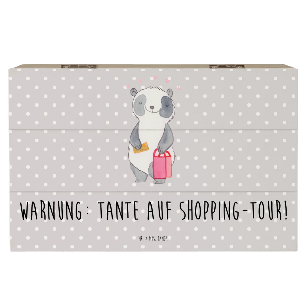 Holzkiste Tante Shopping Geschenkdose, Schatulle, Schatzkiste, Holzkiste, Dekokiste, Truhe, Aufbewahrungsbox, Erinnerungskiste, Kiste, XXL, Erinnerungsbox, Geschenkbox, Familie, Vatertag, Muttertag, Bruder, Schwester, Mama, Papa, Oma, Opa