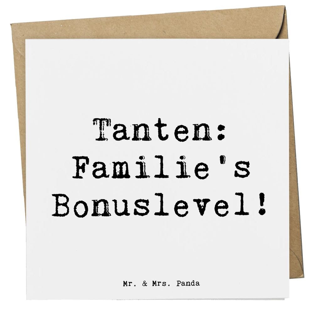 Deluxe Card Saying Tanten: Familie's Bonuslevel! Karte, Klappkarte, Glückwunschkarte, Hochzeitskarte, Geburtstagskarte, Hochwertige Grußkarte, Hochwertige Klappkarte, Einladungskarte, Grußkarte, Familie, Vatertag, Muttertag, Bruder, Schwester, Mama, Papa, Oma, Opa
