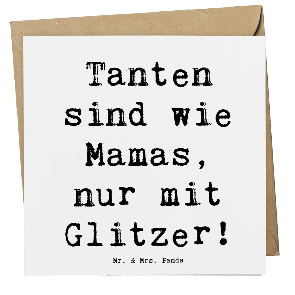 Deluxe Card Saying Tanten sind wie Mamas, nur mit Glitzer! Karte, Hochzeitskarte, Einladungskarte, Grußkarte, Hochwertige Klappkarte, Geburtstagskarte, Glückwunschkarte, Hochwertige Grußkarte, Klappkarte, Familie, Vatertag, Muttertag, Bruder, Schwester, Mama, Papa, Oma, Opa