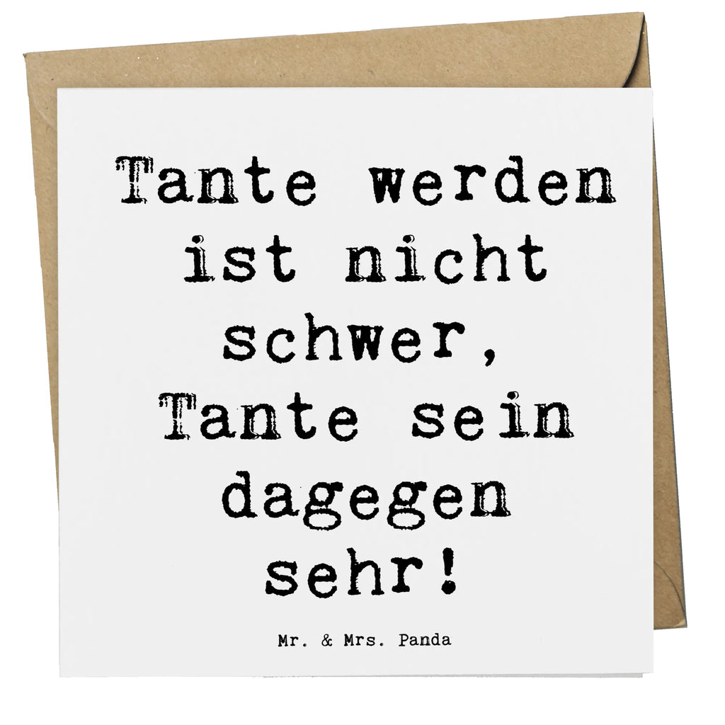Deluxe Card Saying Tante werden ist nicht schwer, Tante sein dagegen sehr! Geburtstagskarte, Klappkarte, Grußkarte, Hochwertige Klappkarte, Karte, Glückwunschkarte, Einladungskarte, Hochzeitskarte, Hochwertige Grußkarte, Familie, Vatertag, Muttertag, Bruder, Schwester, Mama, Papa, Oma, Opa