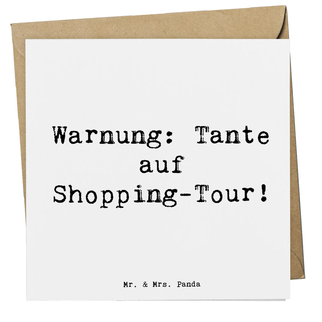 Deluxe Karte Spruch Tante Shopping Karte, Geburtstagskarte, Klappkarte, Glückwunschkarte, Hochwertige Grußkarte, Hochzeitskarte, Hochwertige Klappkarte, Grußkarte, Einladungskarte, Familie, Vatertag, Muttertag, Bruder, Schwester, Mama, Papa, Oma, Opa