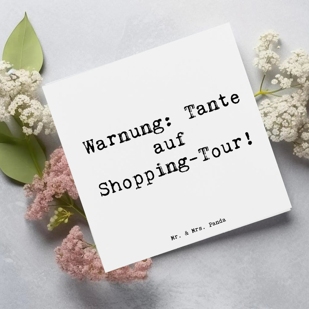 Deluxe Karte Spruch Tante Shopping Karte, Geburtstagskarte, Klappkarte, Glückwunschkarte, Hochwertige Grußkarte, Hochzeitskarte, Hochwertige Klappkarte, Grußkarte, Einladungskarte, Familie, Vatertag, Muttertag, Bruder, Schwester, Mama, Papa, Oma, Opa