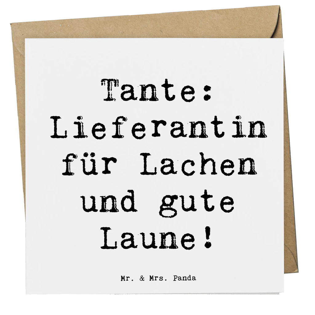 Deluxe Karte Spruch Tante Lieferantin Geburtstagskarte, Karte, Glückwunschkarte, Einladungskarte, Grußkarte, Klappkarte, Hochwertige Grußkarte, Hochzeitskarte, Hochwertige Klappkarte, Familie, Vatertag, Muttertag, Bruder, Schwester, Mama, Papa, Oma, Opa