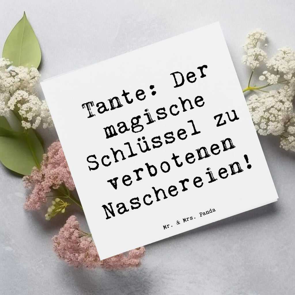 Deluxe Card Saying Tante: Der magische Schlüssel zu verbotenen Naschereien! Karte, Einladungskarte, Geburtstagskarte, Hochzeitskarte, Glückwunschkarte, Hochwertige Grußkarte, Klappkarte, Grußkarte, Hochwertige Klappkarte, Familie, Vatertag, Muttertag, Bruder, Schwester, Mama, Papa, Oma, Opa