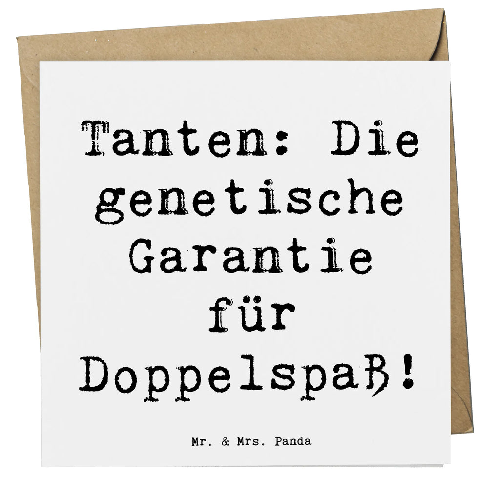 Deluxe Karte Spruch Tanten Doppelspaß Grußkarte, Hochwertige Klappkarte, Klappkarte, Hochwertige Grußkarte, Karte, Glückwunschkarte, Geburtstagskarte, Einladungskarte, Hochzeitskarte, Familie, Vatertag, Muttertag, Bruder, Schwester, Mama, Papa, Oma, Opa